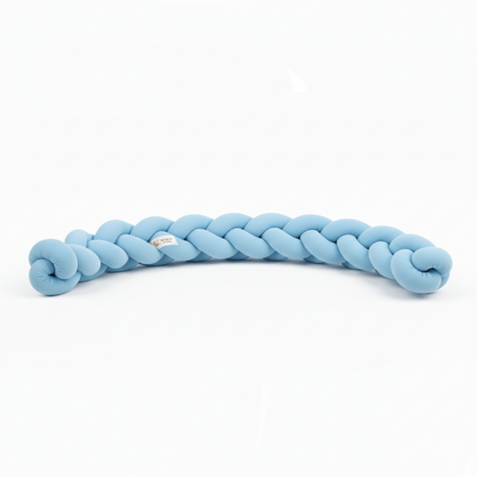 Tresse de lit bleu clair