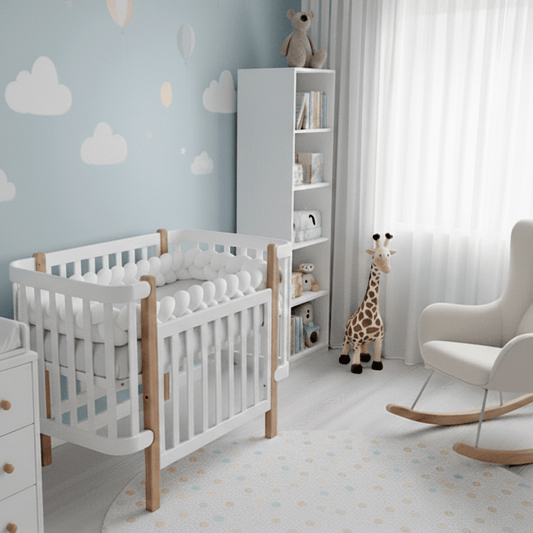 Tour de Lit Tresse Blanc à 3 Brins