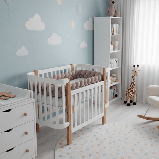 Tour De Lit Tresse Gris à 3 Brains