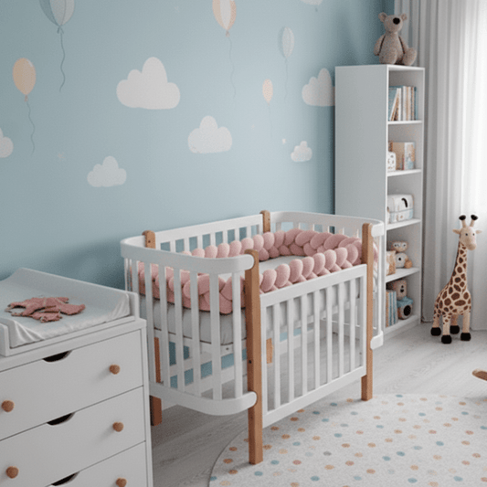 tresse de lit rose poudre